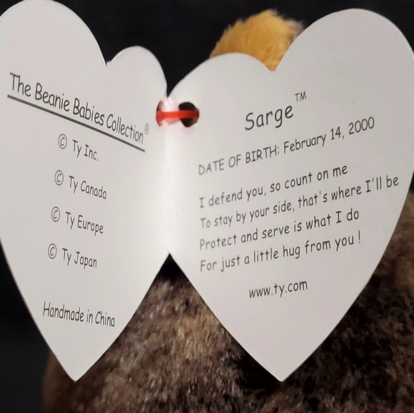 TY Beanie Babies Sarge The German Shepherd - Picture 13 of 13